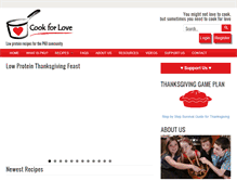 Tablet Screenshot of cookforlove.org